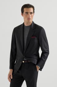 Brunello Cucinelli Super 150s virgin wool four season batavia twill blazer