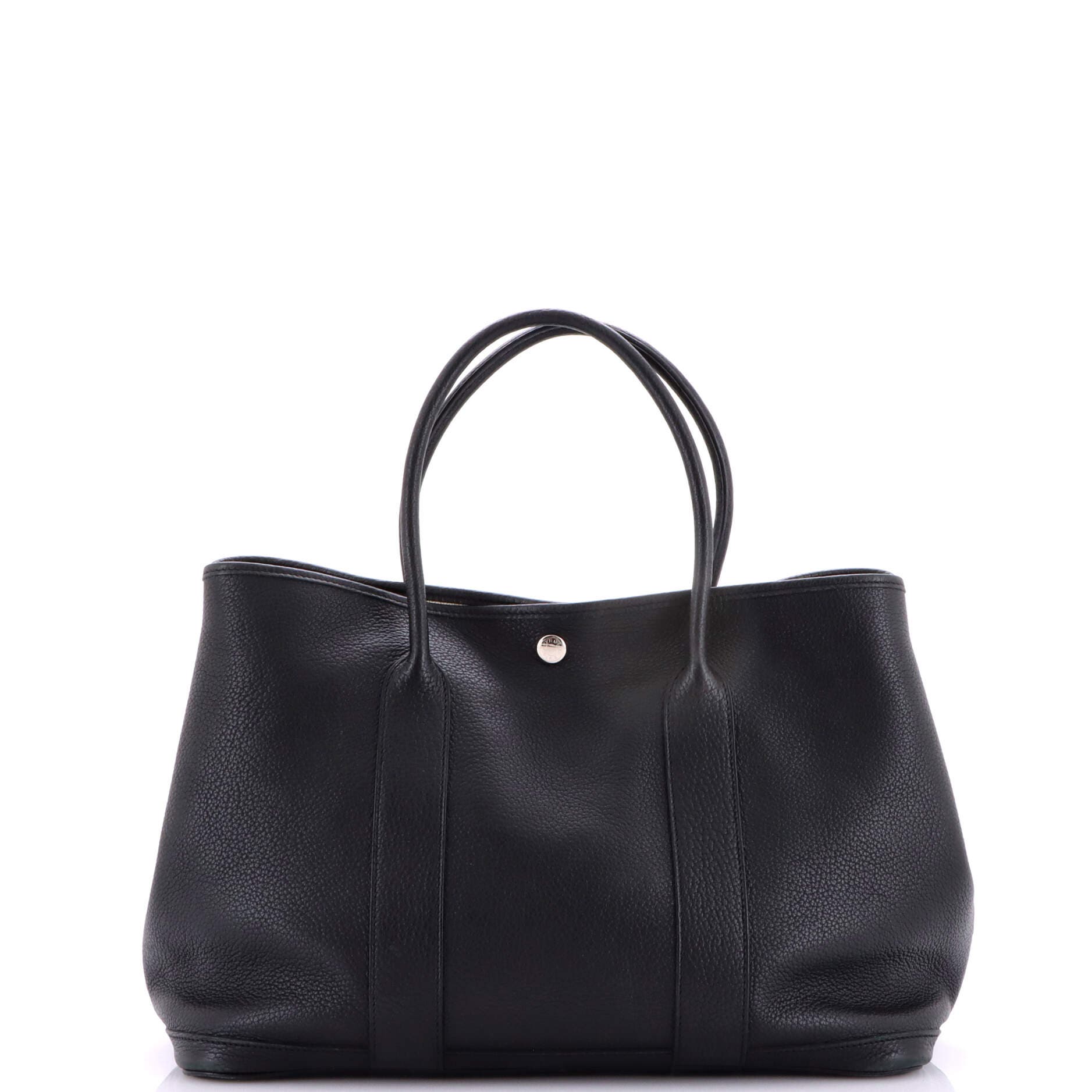 Pre-Owned Hermes Garden Party Tote Leather 36, Alternate, color, Noir