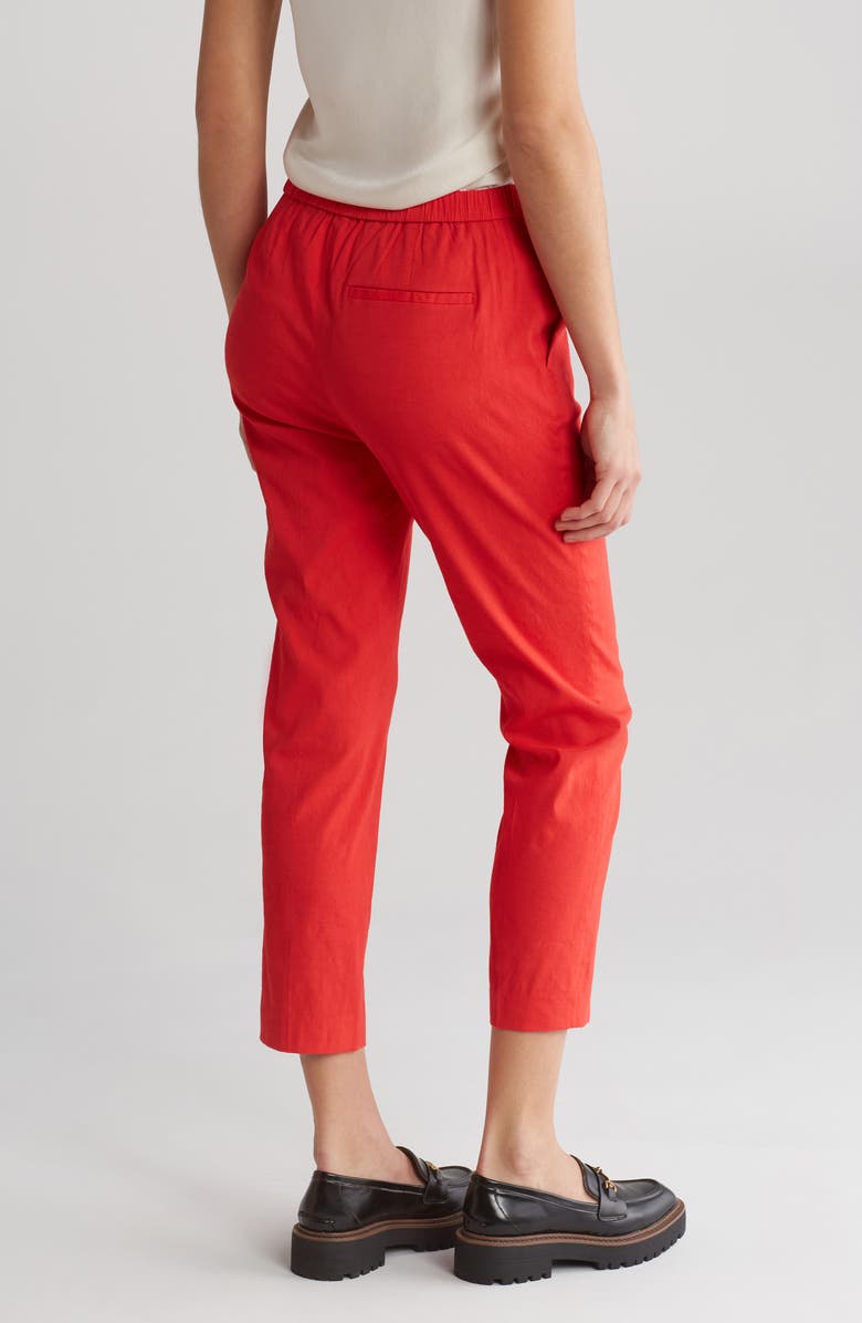 Theory Treeca Linen Blend Pull-On Pants, Alternate, color, 