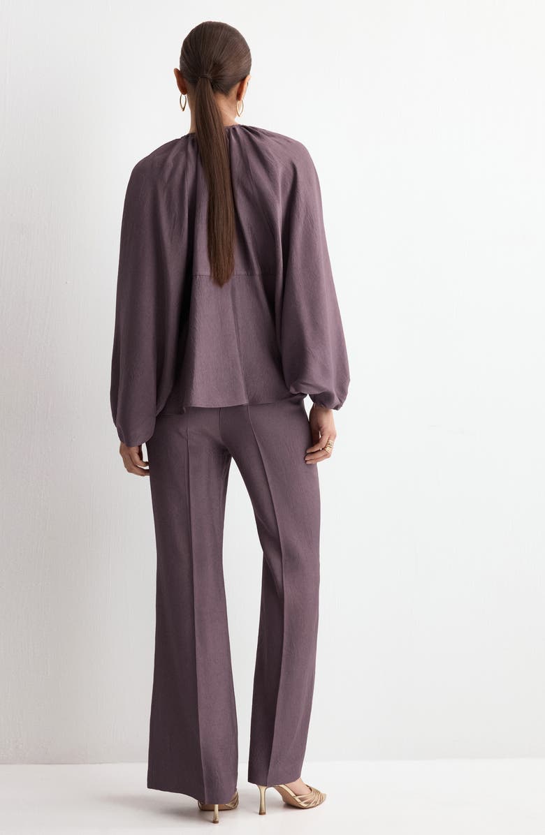 MANGO Straight Leg Pants, Alternate, color, Purple