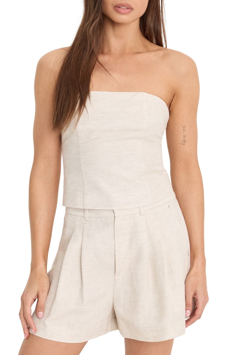 Good American Strapless Top, Main, color, Oat