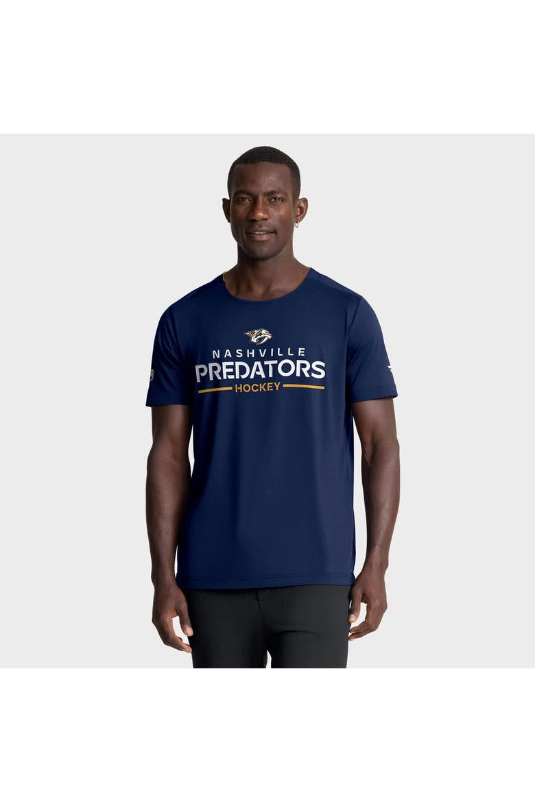 Men's Fanatics Navy Nashville Predators Authentic Pro Rink Tech T-Shirt, Main, color, Navy