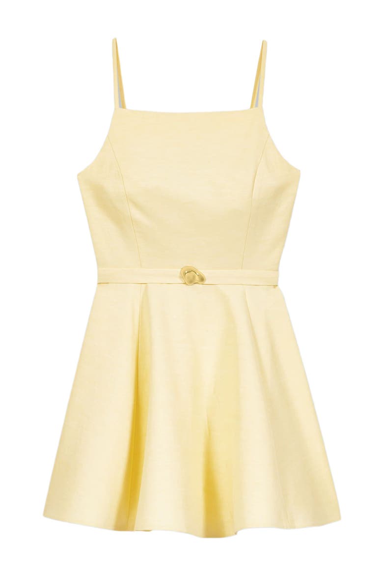 Strappy flared dress, Alternate, color, Pale yellow