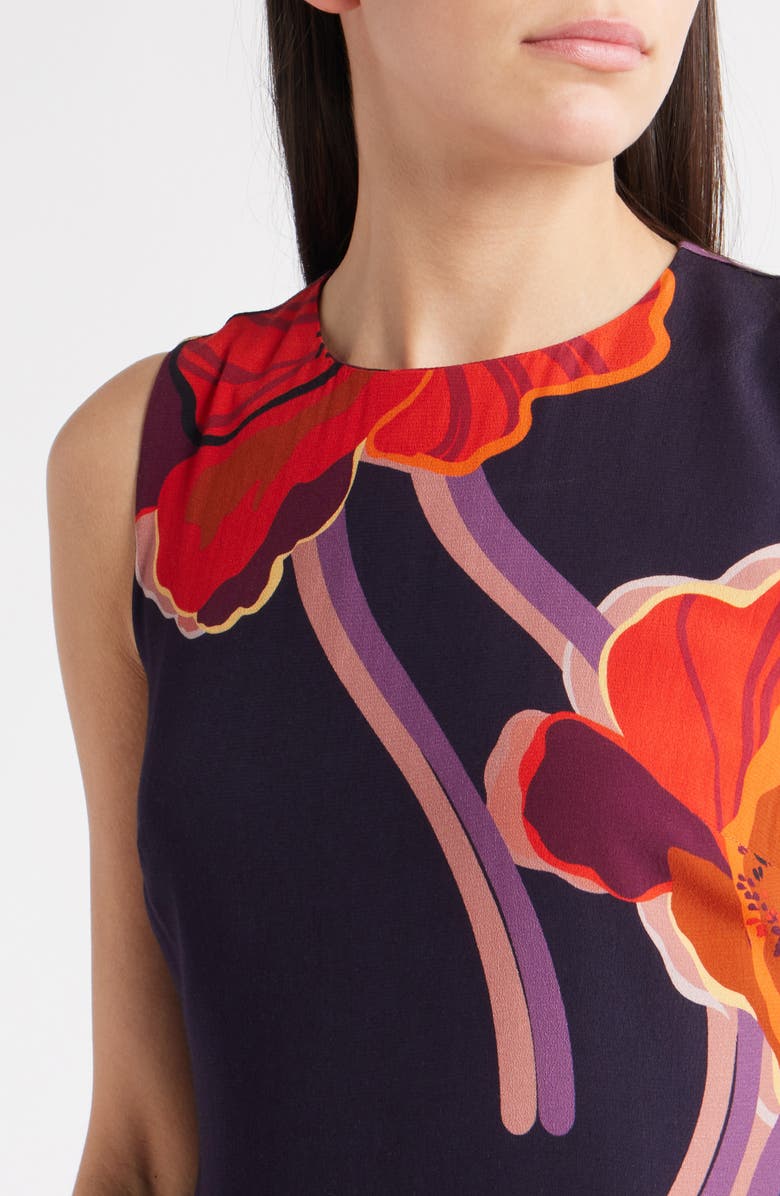 Lost + Wander Iris Floral Print Sleeveless Maxi Dress, Alternate, color, Black Red