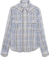 MANGO Plaid Gauzy Button-Up Shirt
