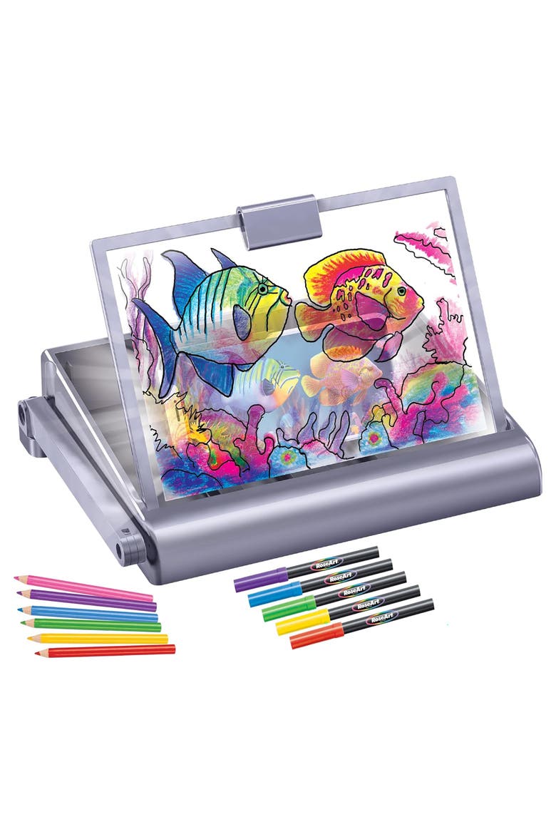 Timeless Creations 2In1 Tracing Desk Drawing Set, Kids, Alternate, color, Multicolored