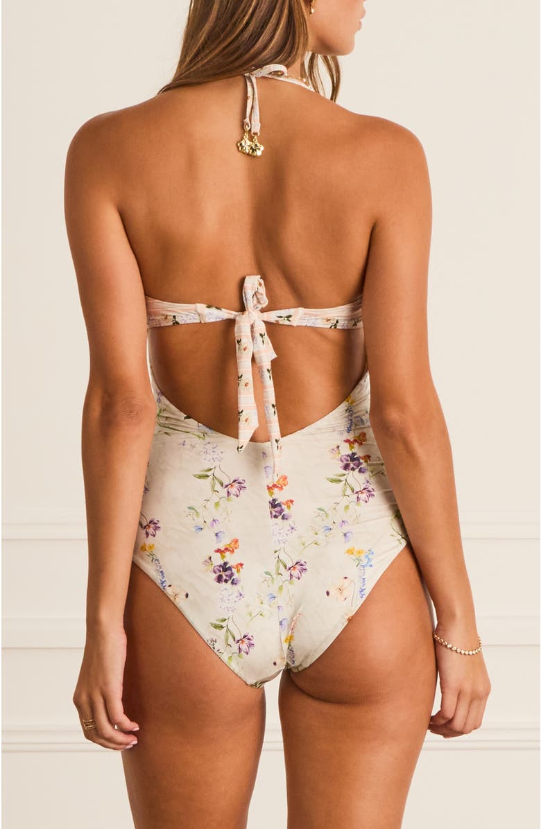 Aqua Blu Moonflower Bridget One Piece, Alternate, color, White