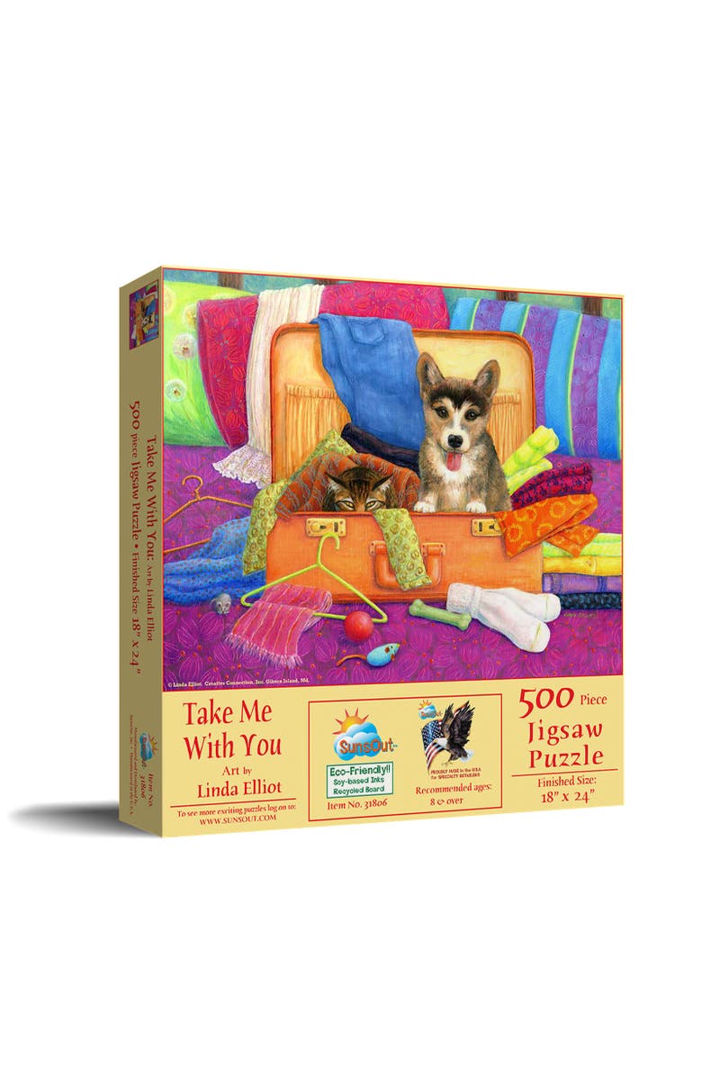 Sunsout Take Me With You 500 piece Jigsaw Puzzle for Adults, Main, color, Multicolor