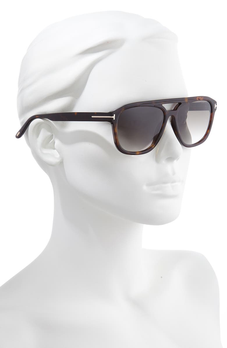 TOM FORD Gerrard 56mm Aviator Sunglasses, Alternate, color, 