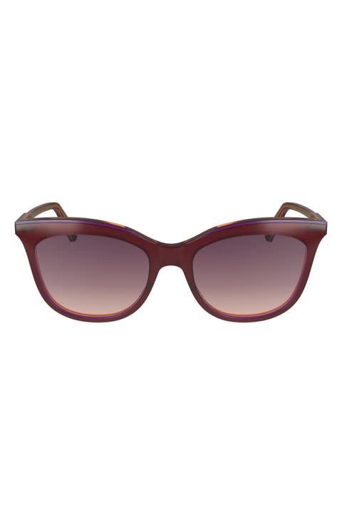 53mm Gradient Cat Eye Sunglasses