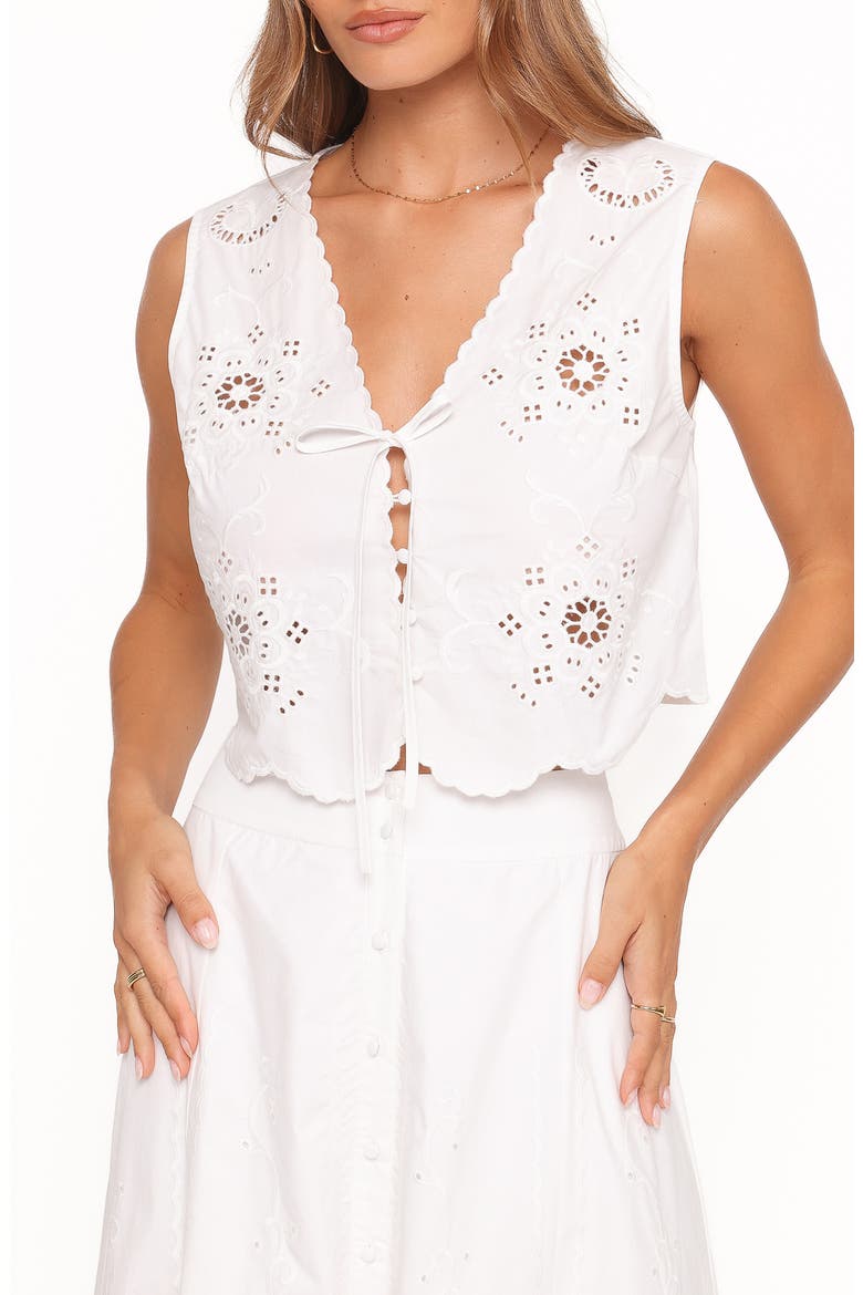 Kye Cotton Top, Main, color, WHITE BRODERIE