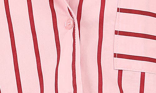 Petal And Pup Petal & Pup Adam Stripe Oversize Cotton Button-up Shirt In Pink