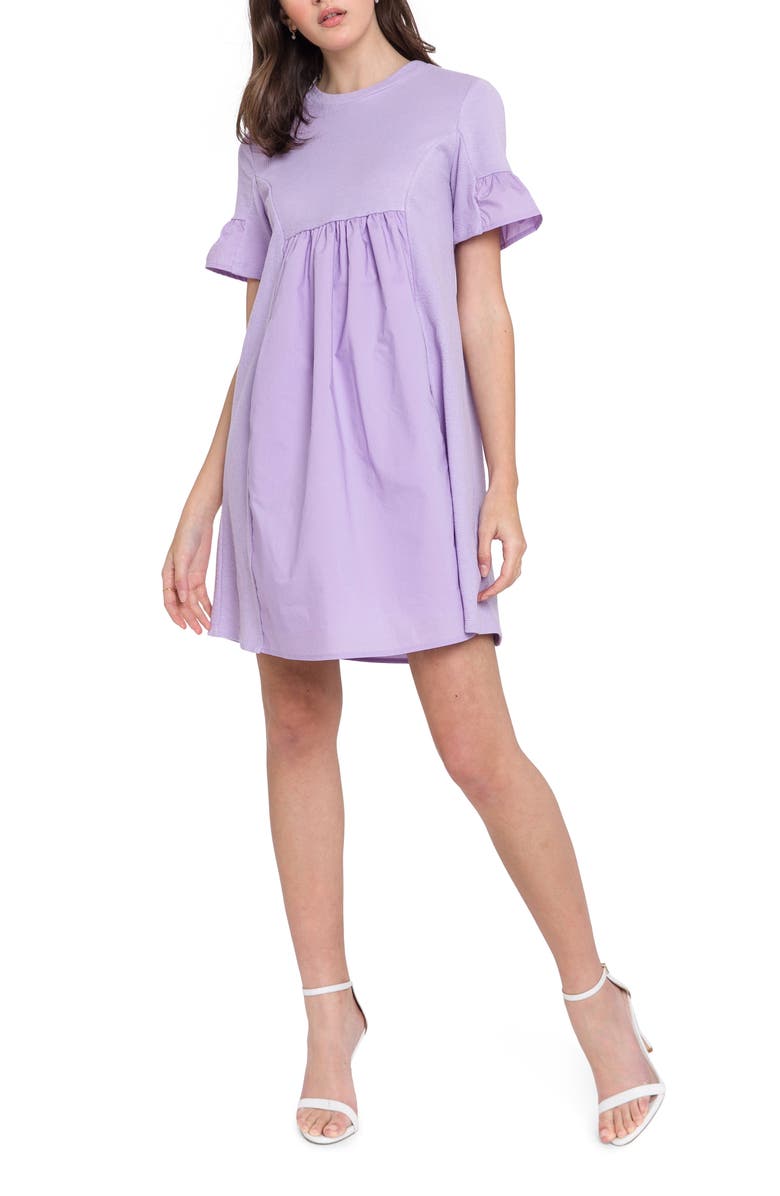 English Factory Solid Minidress, Alternate, color, Lilac