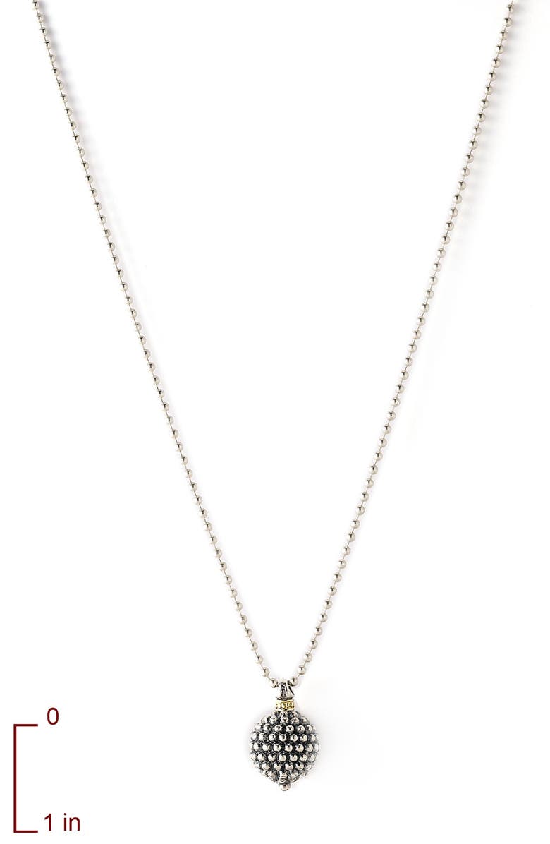 LAGOS Sterling Silver Ball Long Pendant Necklace, Alternate, color, Caviar Ball