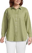 Lands' End Plus Size Oversized Seersucker Shirt