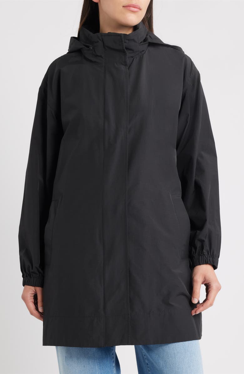 Eileen Fisher Stand Collar Jacket, Alternate, color, Black