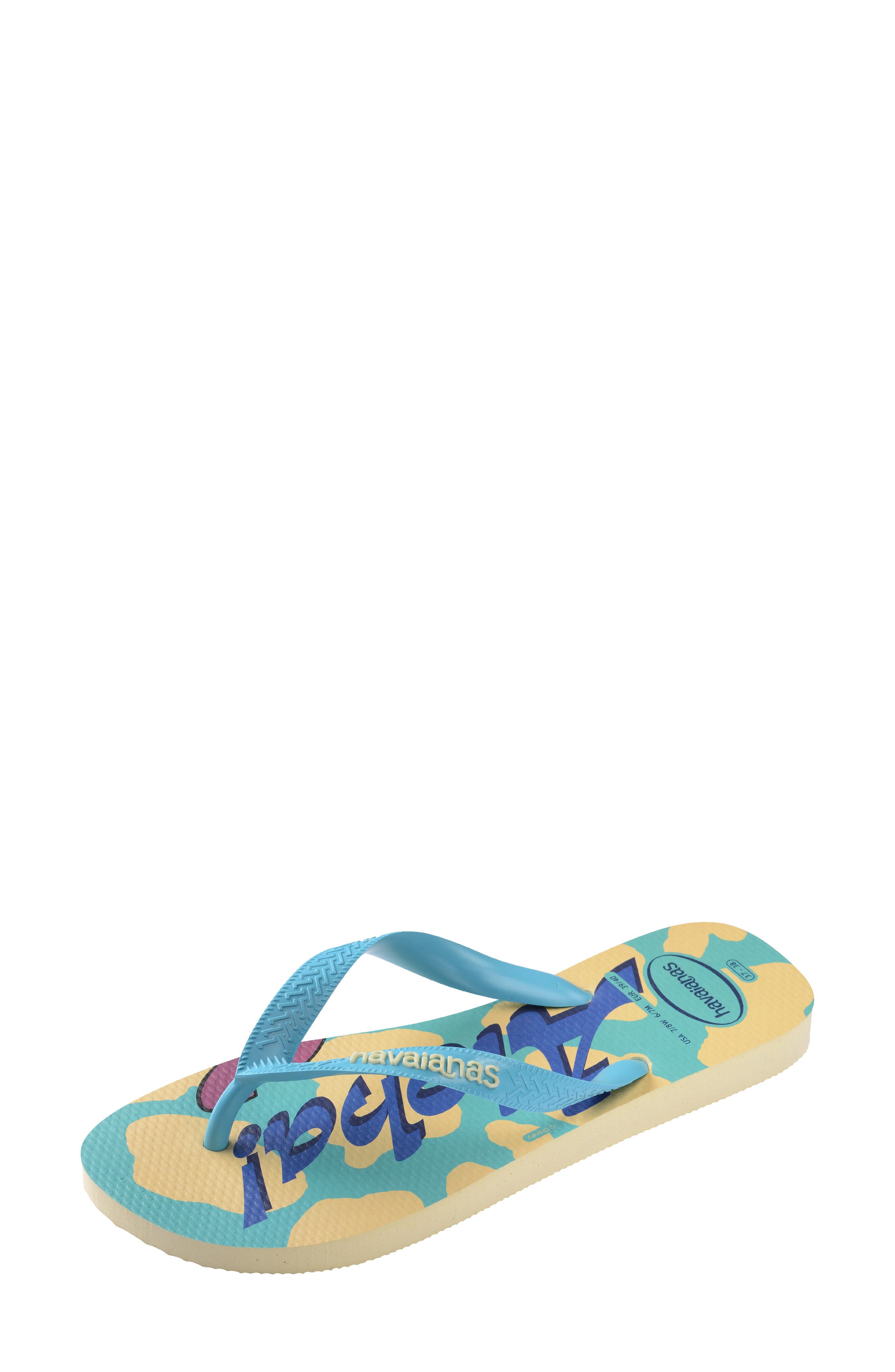 Havaianas x Disney Top Stitch Flip Flop, Alternate, color, Buttercream