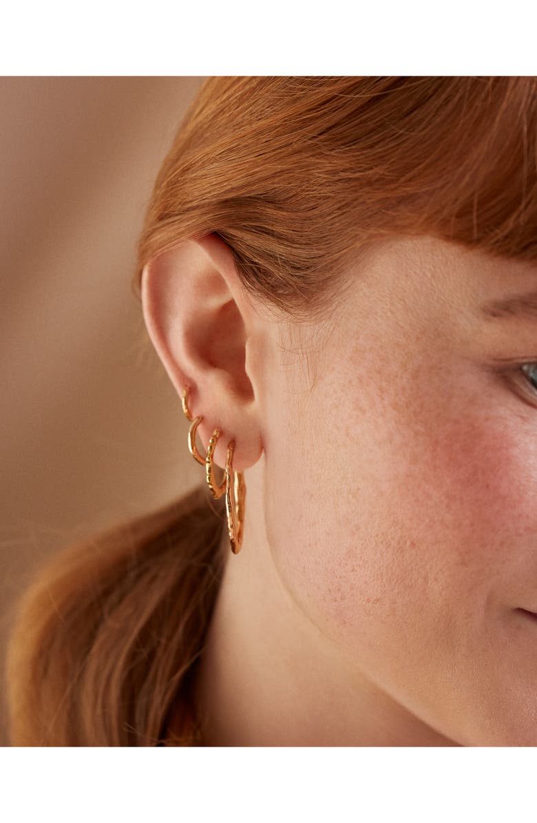 Monica Vinader Siren Muse Huggie Hoop Earrings, Alternate, color, Gp