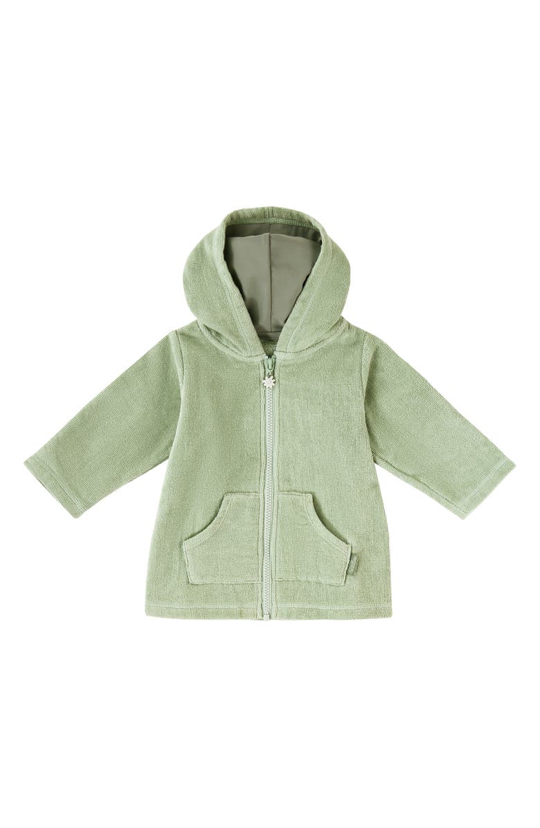UV Skinz Hooded Terry Beach Cover-Up, Main, color, Frosty Green