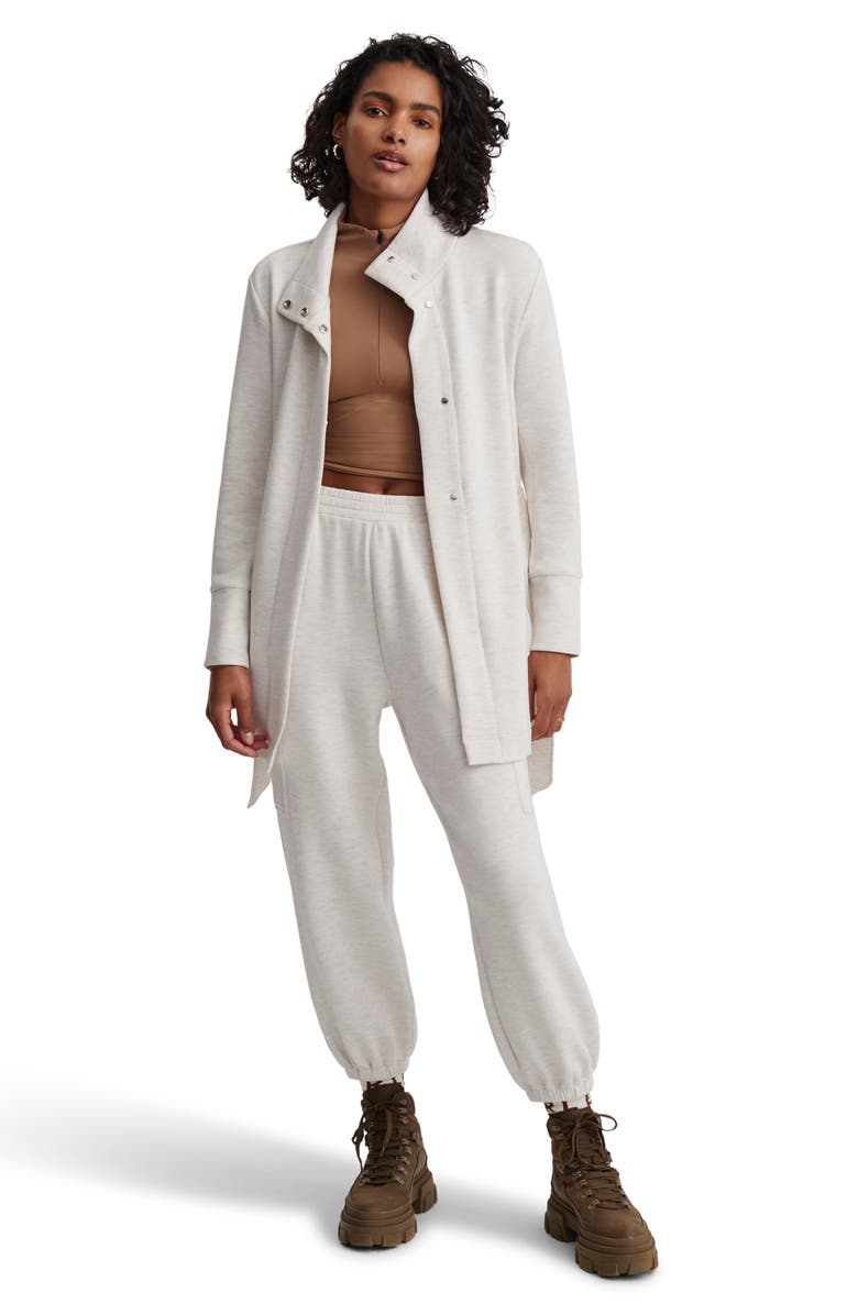 Varley Anset Tie Waist Jacket, Alternate, color, Ivory Marl