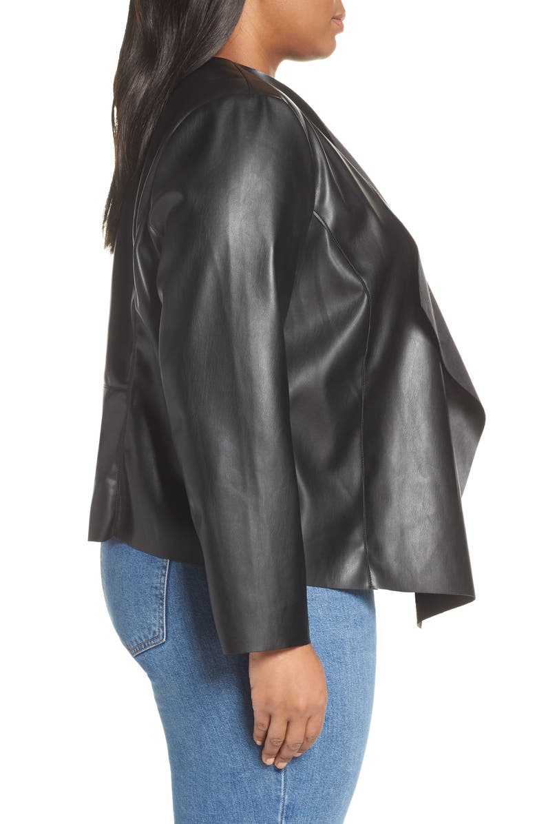 Halogen<sup>®</sup> Drape Faux Leather Jacket, Alternate, color,