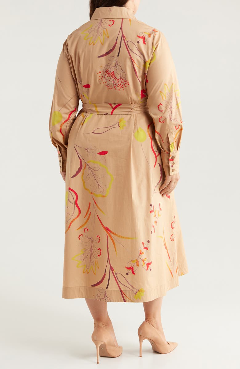 Marina Rinaldi Uta Long Sleeve Shirtdress, Alternate, color, 