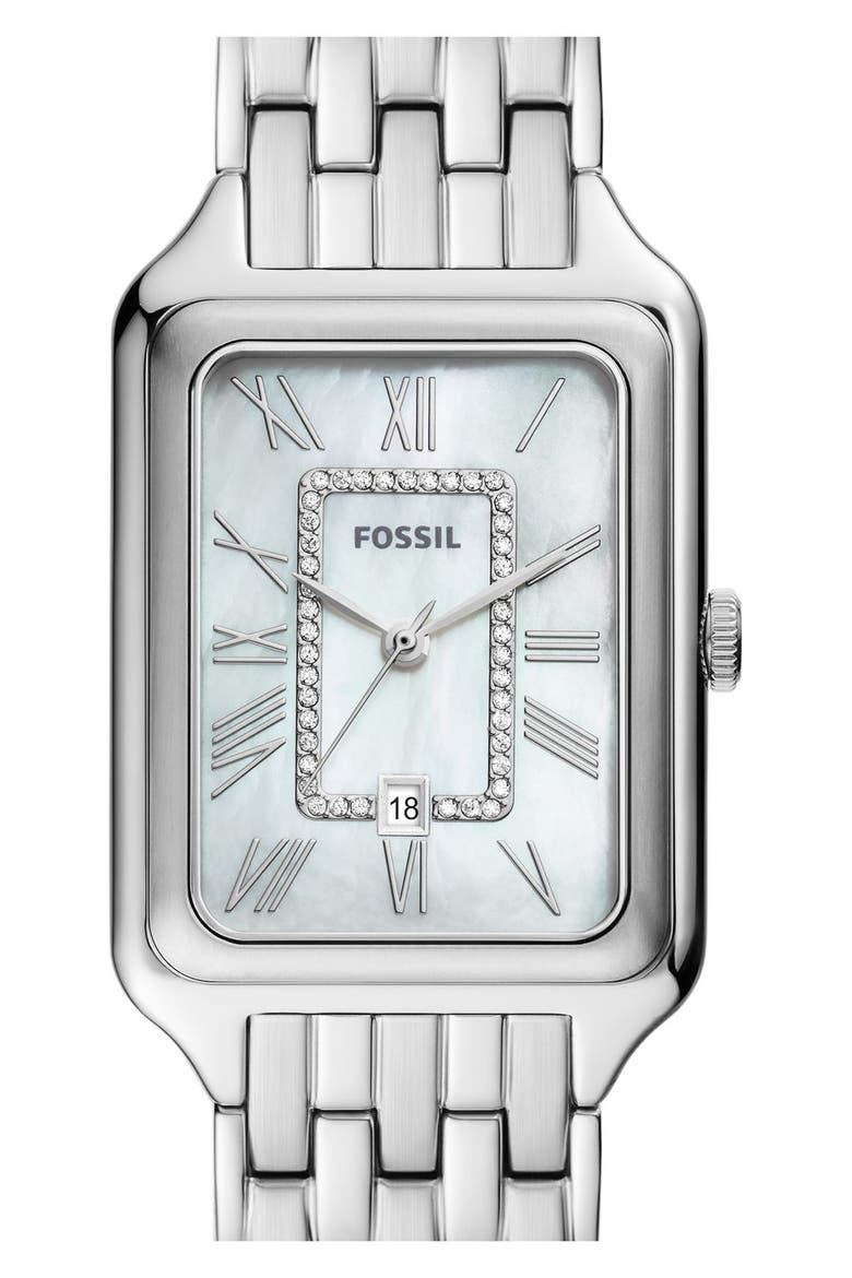 Raquel Bracelet Watch, 26mm, Alternate, color, SILVER