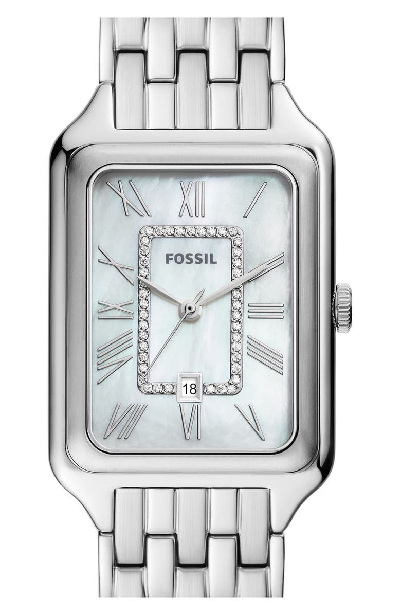 Fossil Raquel Bracelet Watch, 26mm, Alternate, color, Silver