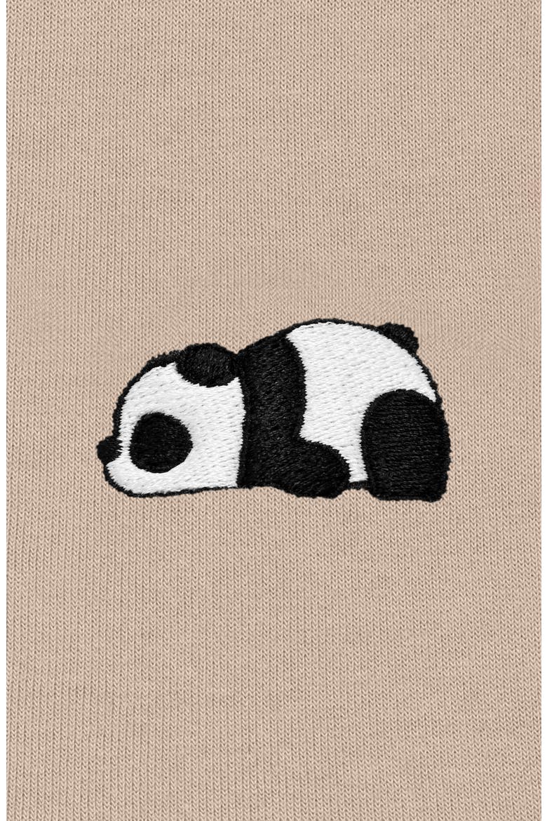 Panda Zip Hoodie, Alternate, color, Tan