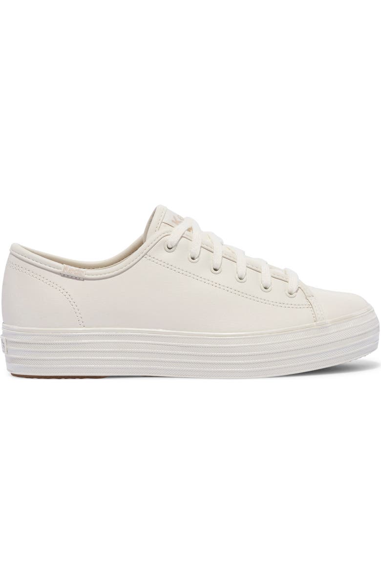 Keds<sup>®</sup> Triple Kick Platform Sneaker, Alternate, color, Off White Leather