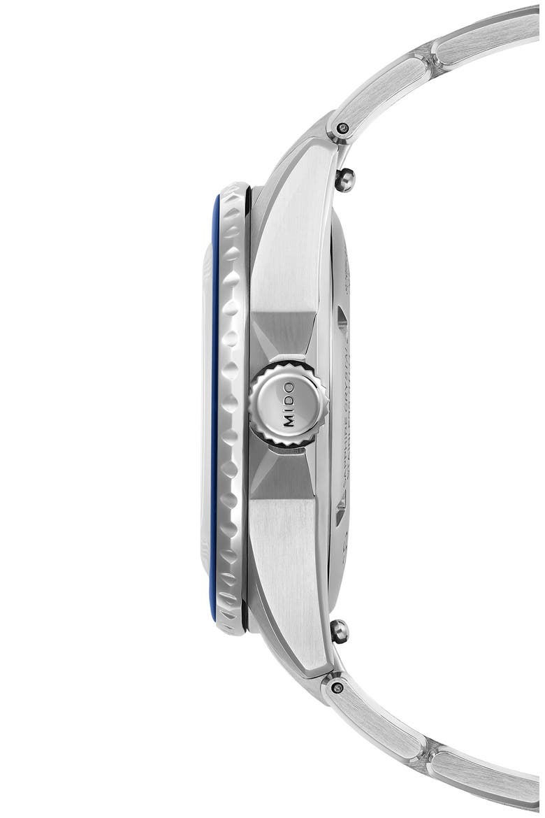 Ocean Star Captain Automatic Bracelet Watch, 36.5mm, Alternate, color, BLUE