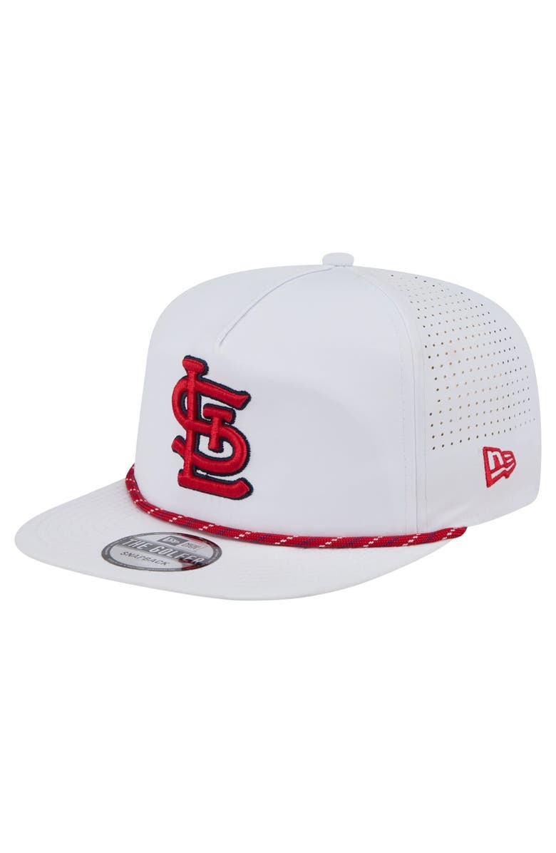 New Era Men's New Era White St. Louis Cardinals Perforated Golfer Snapback Hat, Alternate, color, 