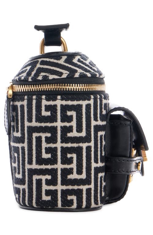 Balmain Women's B-buzz Vanity In Monogram Jacquard In Gfe Black