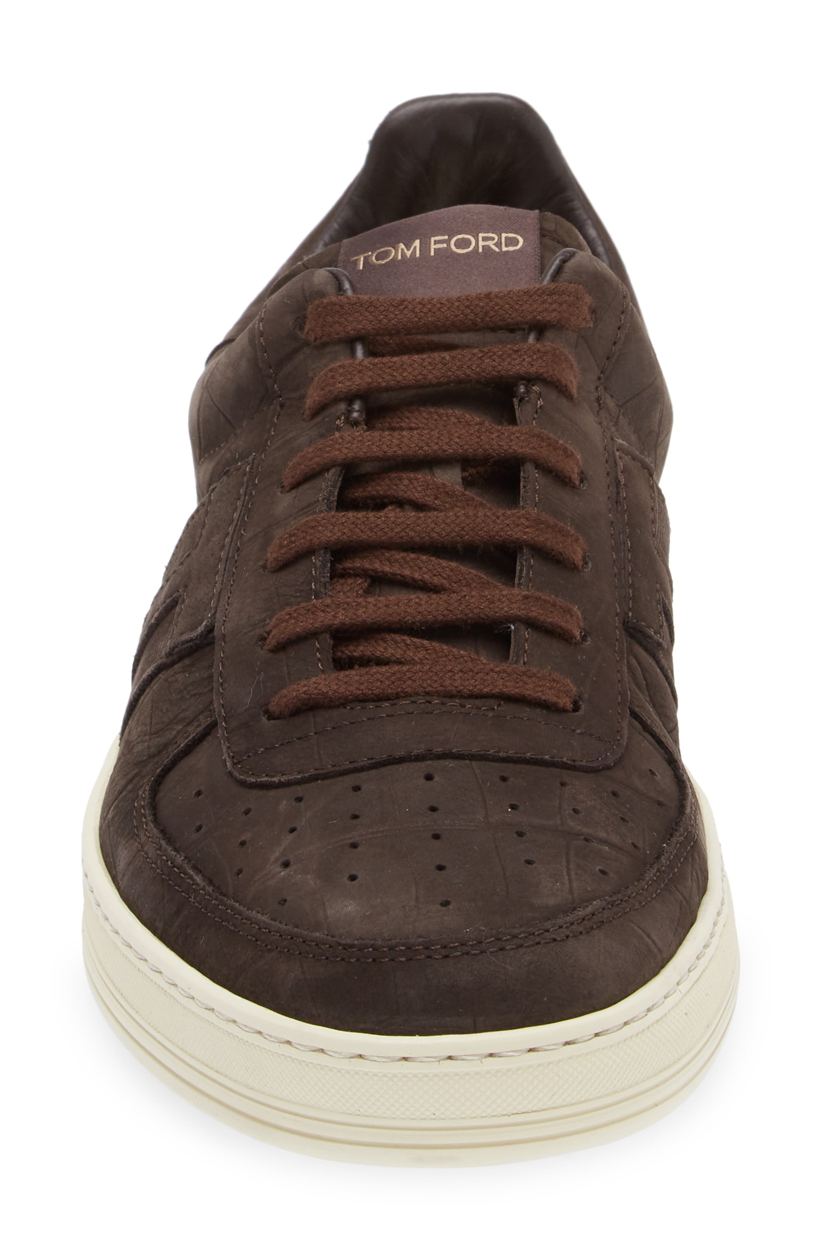 TOM FORD Radcliffe Croc Embossed Nubuck Sneaker, Alternate, color, 
