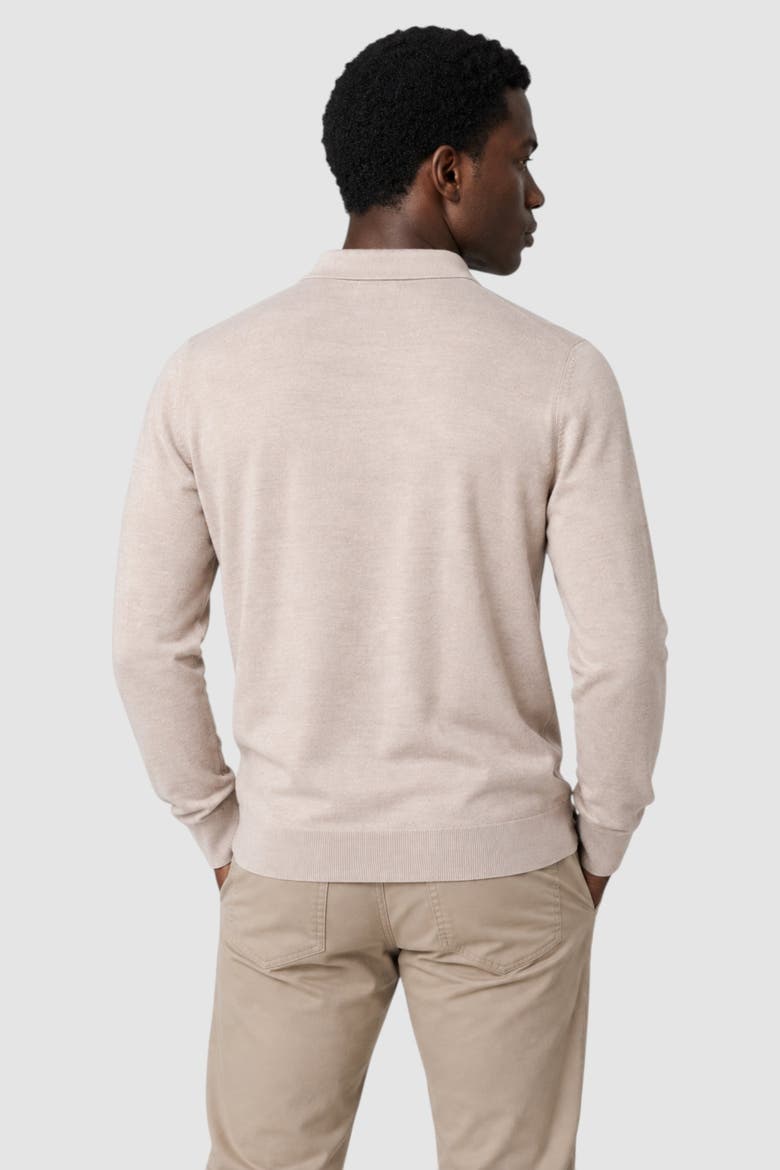 Person Solid Color GARNET Men's Wool Solid Polo Sweater (Men) | Nordstrom