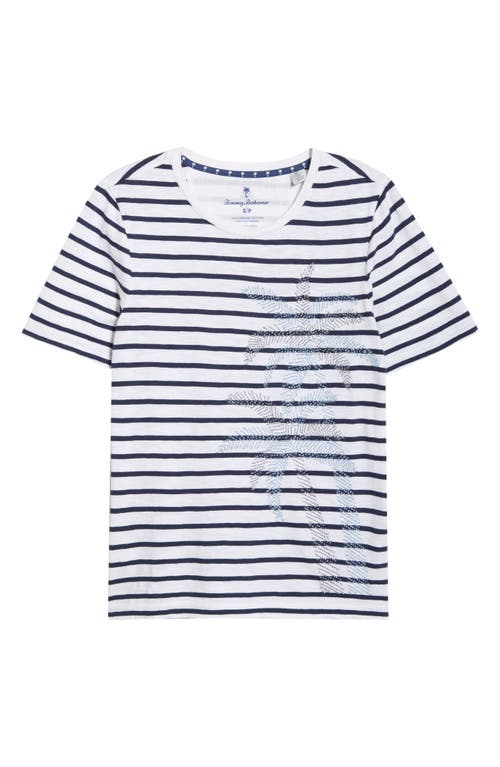 Tommy Bahama Indigo Palms Stripe Top In Animal Print