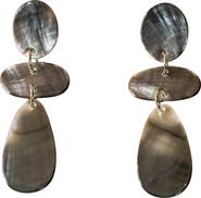 LIKHA Mother-of-Pearl Long Raindrop Dangle Earrings