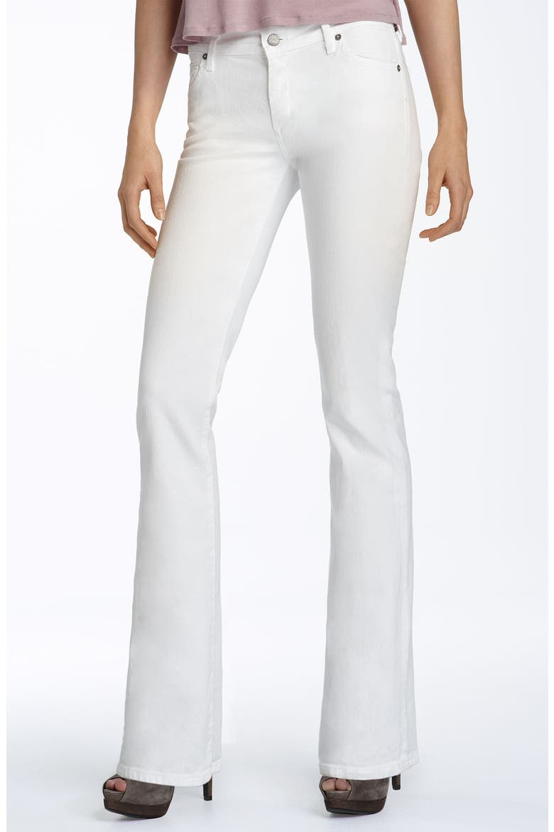 'Amber' Mid Rise Bootcut Stretch Jeans, Alternate, color, SANTORINI- WHITE