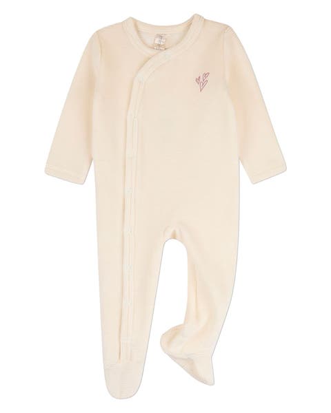 Baby Heart Cluster Velour Footie