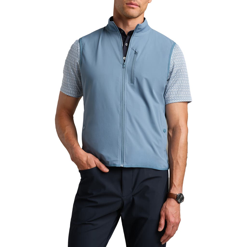 Rhone Top Flight Water Resistant Vest In Blue Stone
