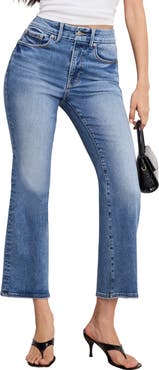 Good American Always Fits Good Legs Crop Mini Bootcut Jeans