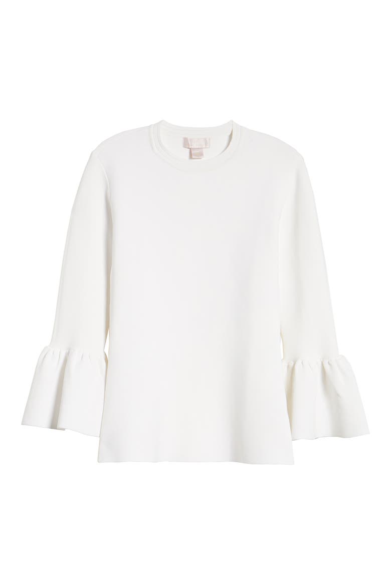 Exaggerated Bell Sleeve Sweater, Alternate, color, IVORY CLOUD