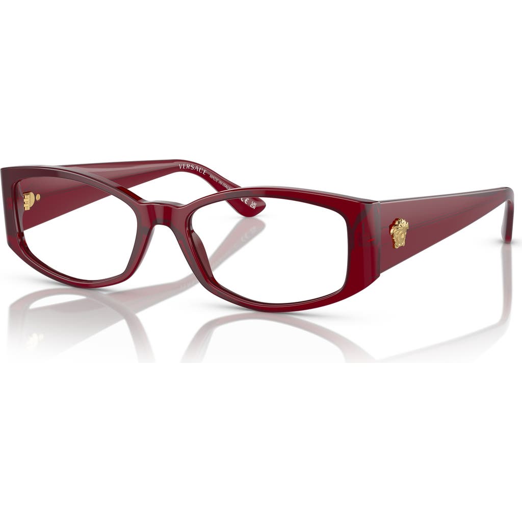 Versace 52mm Irregular Optical Glasses In Brown