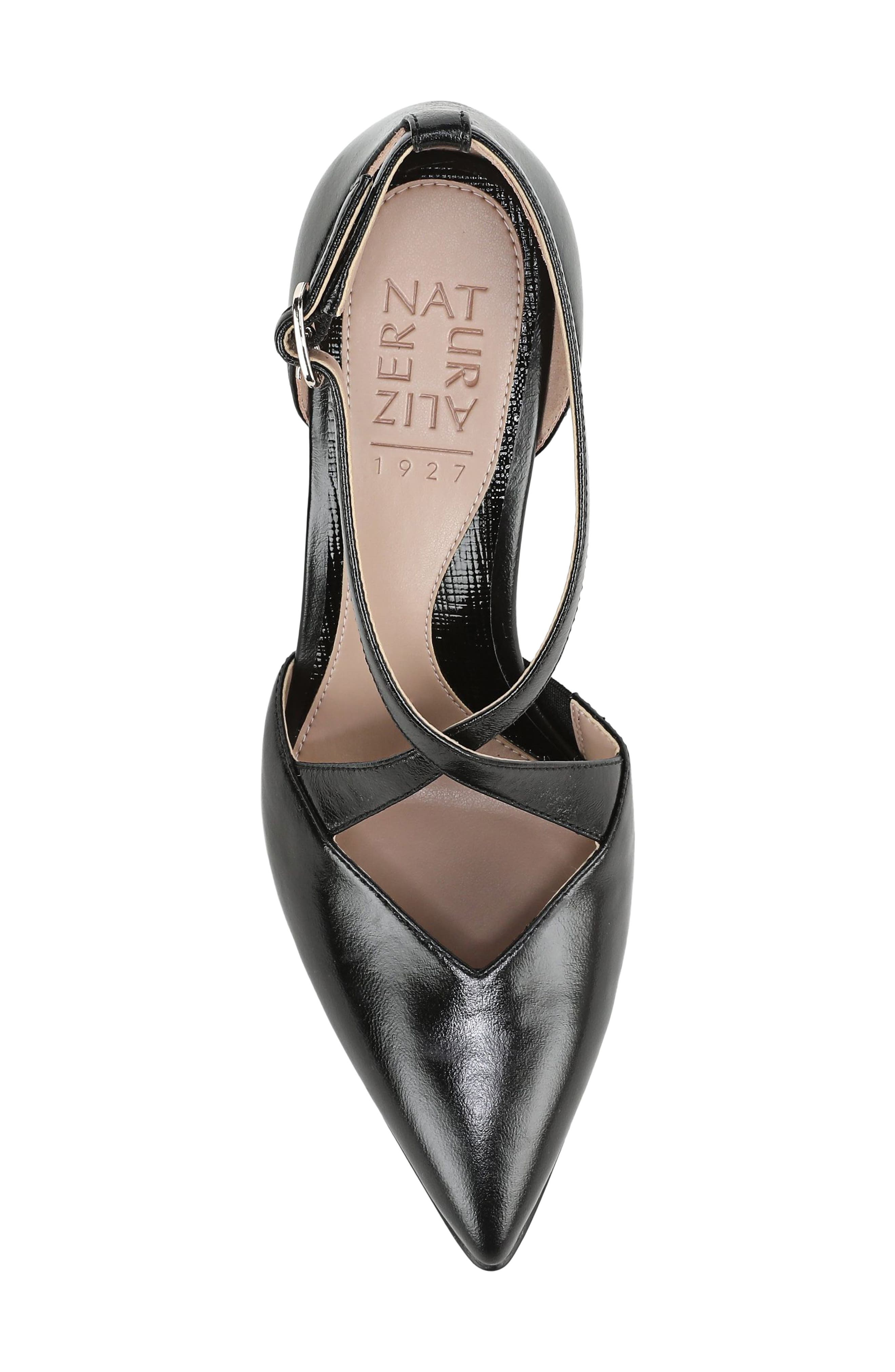 Naturalizer Angelina Ankle Strap Pointed Toe Pump, Alternate, color, Black
