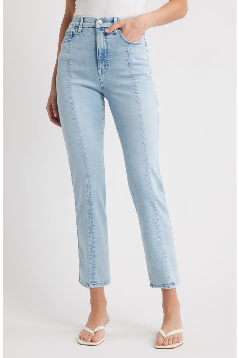 Good Curve High Waist Straight Leg Compression Jeans, Main, color, INDIGO949