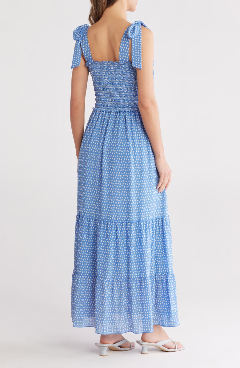 MAX STUDIO Shoulder Tie Maxi Dress, Alternate, color, Blue