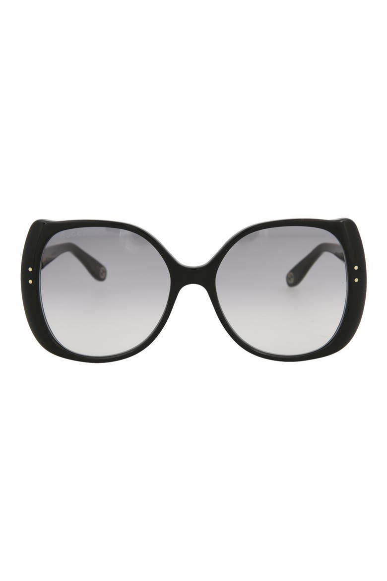56MM Round/Oval Sunglasses, Main, color, BLACK GREY