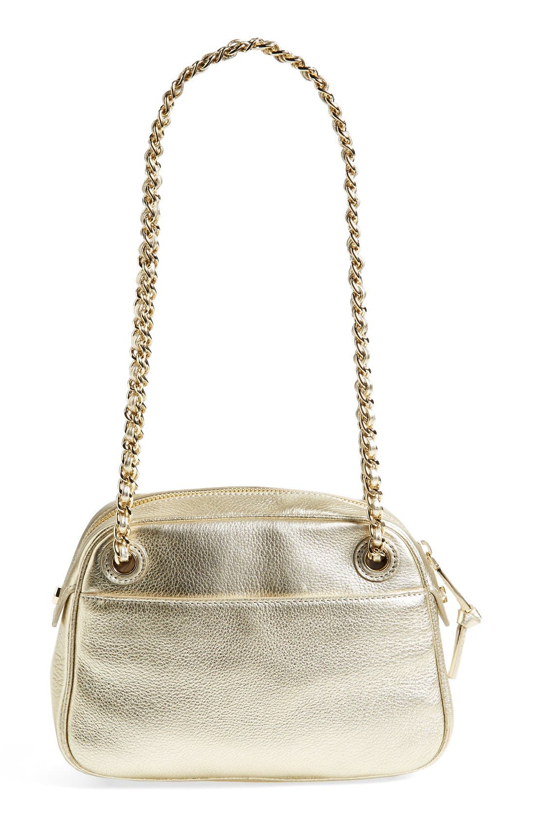 Tory Burch 'Thea' Metallic Leather Crossbody Bag, Alternate, color, 