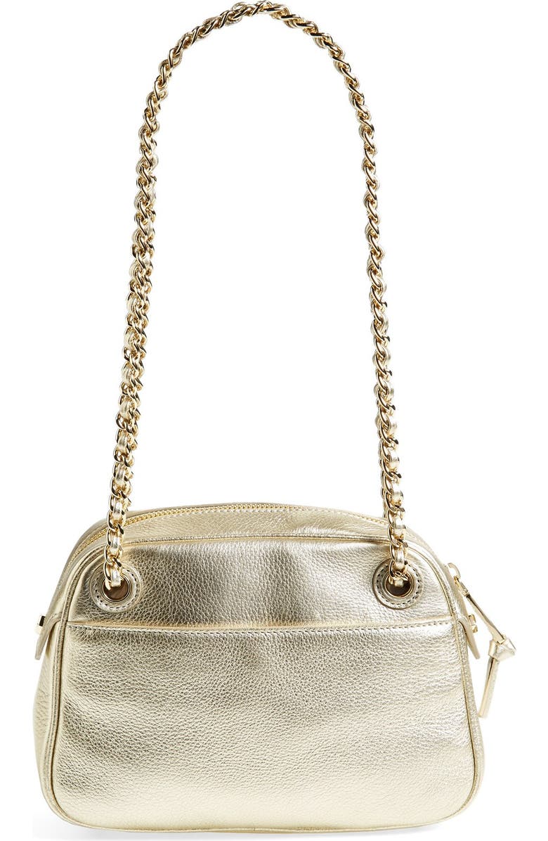 Tory Burch 'Thea' Metallic Leather Crossbody Bag, Alternate, color,