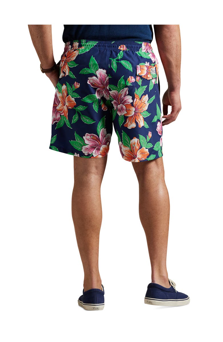 Polo Ralph Lauren Big & Tall Traveler Classic Swim Trunks, Alternate, color, Navy